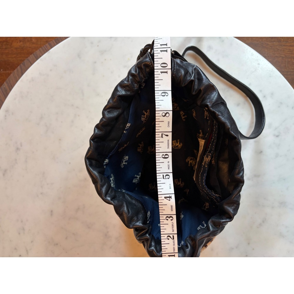 The Elephant Walk Dallas Collectible Zebra Calf Hair Leather Bucket Bag Vintage - Picture 12 of 16
